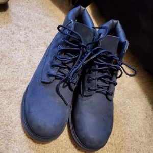 Girls Navy Blue Timbalands